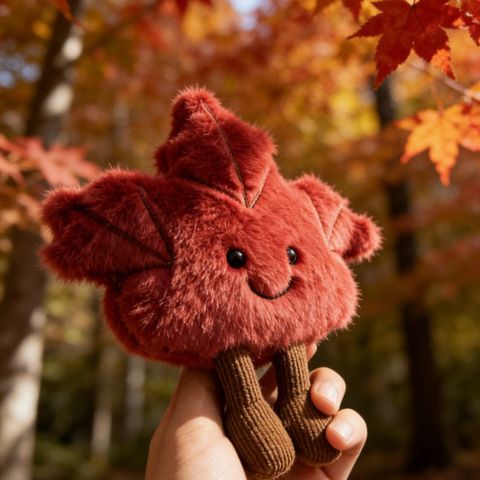 Maple Leaf Plush Keychain Pendant Cute Design