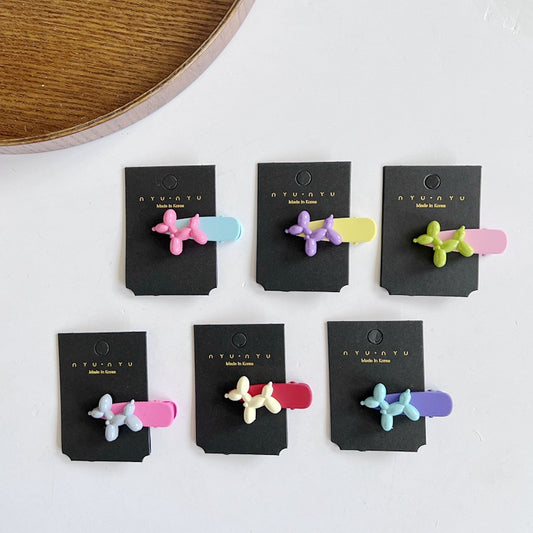 Colorful Balloon Dog Hair Clips for Kids