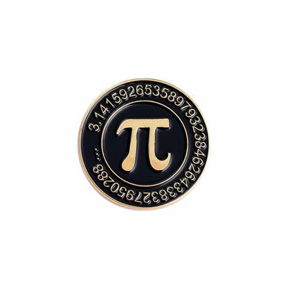 Chemical Elements Mathematical Pi Science Molecule Badge Creative Metal Pin