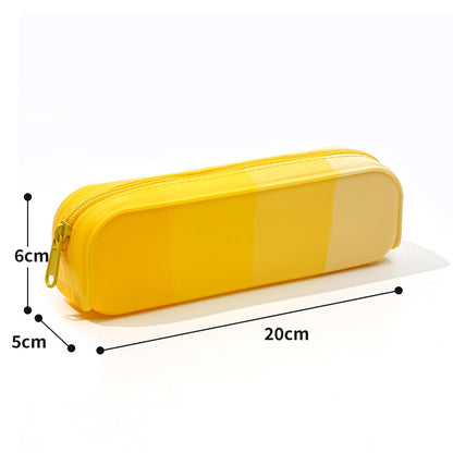 Gradient Silicone Pencil Case Large Capacity 20cm