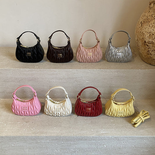 Mini Solid Color Girls' Tote Bag Chic Casual Shoulder Bag
