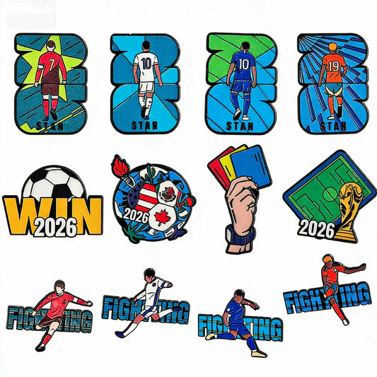 Sports Soccer Metal Pin Badges - Fun and Stylish