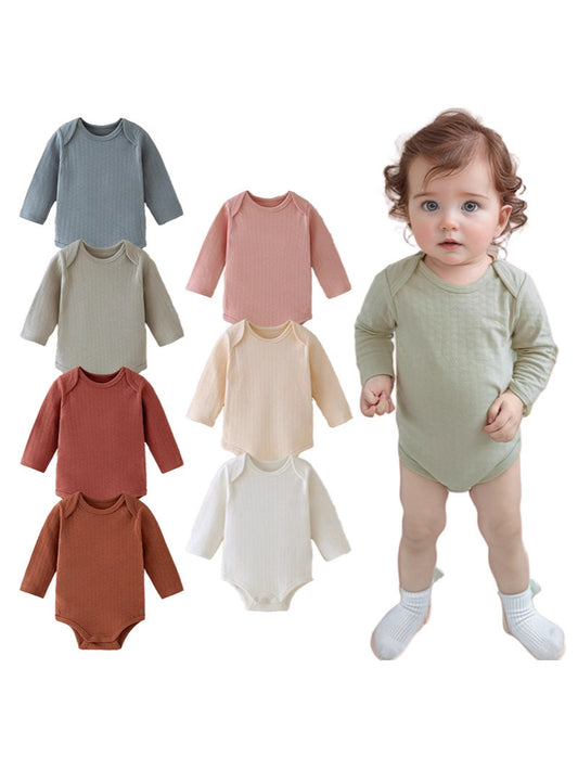 Breathable Soft Cotton Long Sleeve Short Romper
