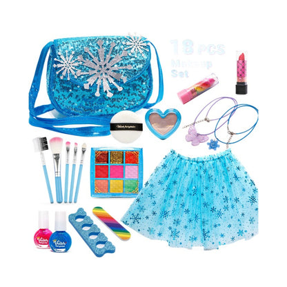 Girls' Makeup Play Set with Stylish Handbag