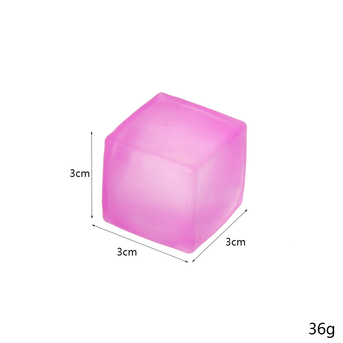 Mini Slow-Rebound TPR Ice Cube Squishy Sensory Fidget Toy