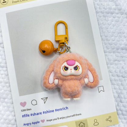 Cute Plush Bunny Keychain Bag Charm - DIY Accessory