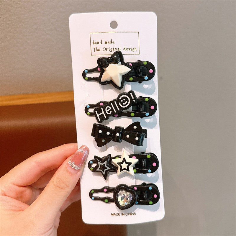 Cute Cartoon Dopamine Hair Clips for Girls - Princess Series Hair Accessories