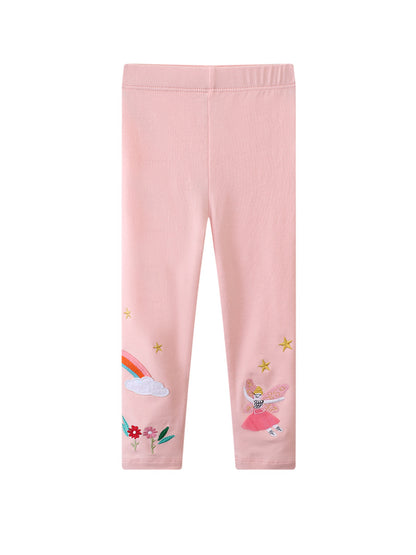 Girls' Cotton Stretch Leggings for All Seasons