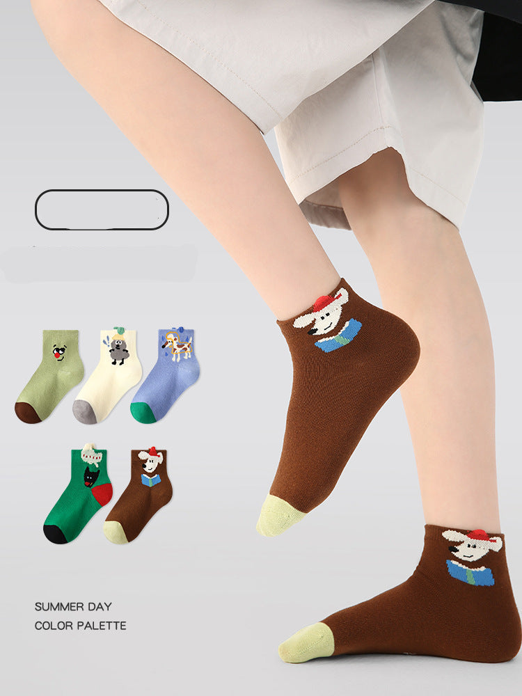 Kids No Show Animal Town Cotton Socks Breathable Casual