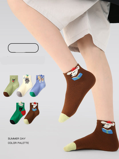 Kids No Show Animal Town Cotton Socks Breathable Casual
