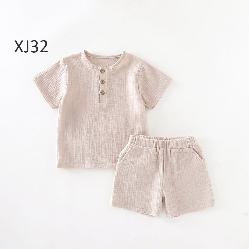 Comfortable Breathable Short Sleeve Short Set for Kids