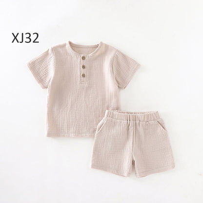 Comfortable Breathable Short Sleeve Short Set for Kids
