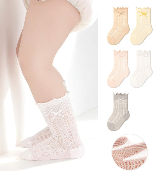 Girls' Princess Cotton Socks Breathable Thin Baby Socks