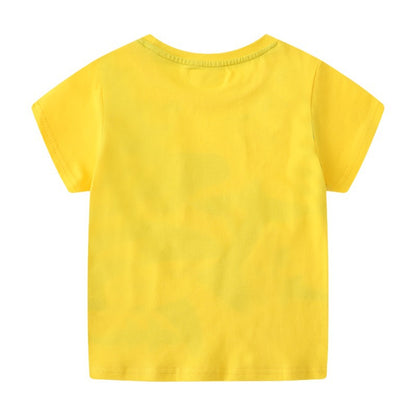 Kids Glow In The Dark Shark T-Shirt Casual Short Sleeve Tee