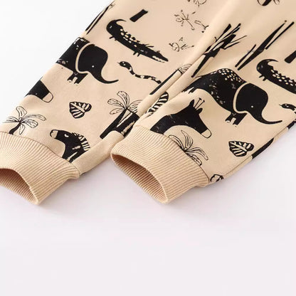 Kids Printed Cotton Long Pants Casual Bottoms