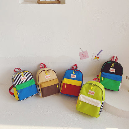 Kids' Colorful Canvas Backpack Lightweight School Bag