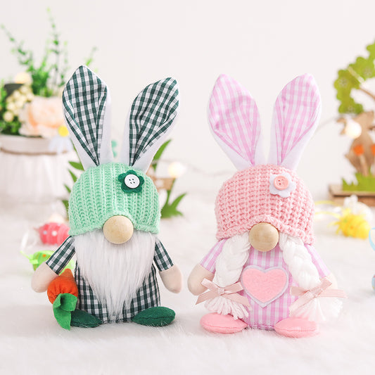 Easter Rabbit Plush Figurines Couple Dolls Home Decoration