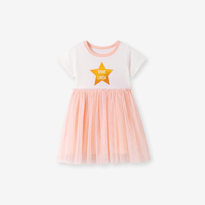 Girls' Cute Tulle Dress Cotton Princess Dress