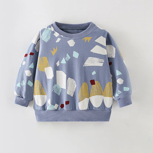 Kids Cartoon Crew Neck Sweatshirt Casual Style
