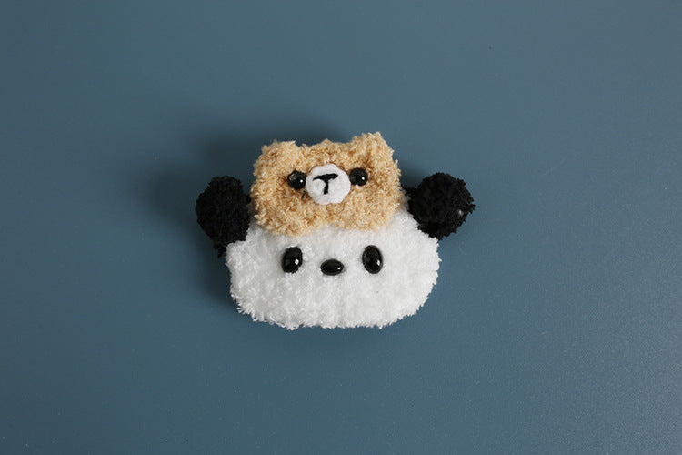 Cartoon Handmade Woven Hair Clips Adorable Kids Hair Accessories