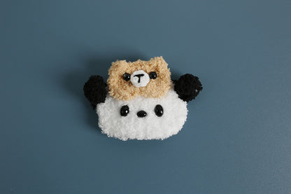 Cartoon Handmade Woven Hair Clips Adorable Kids Hair Accessories