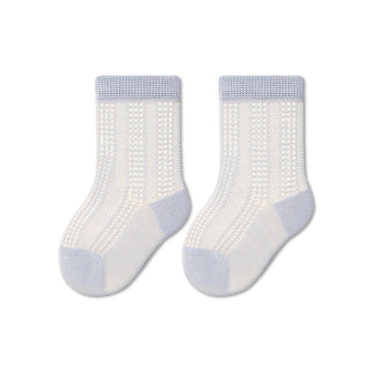 Baby Cotton Socks Breathable Mid-Calf Socks for Boys and Girls
