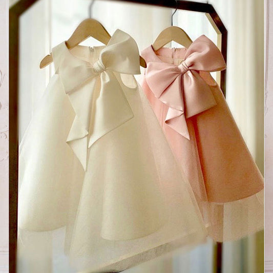 Girls' Bowknot Princess Party Dress