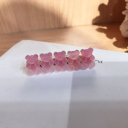 Gradient Bear Hair Clips Cute Cartoon Hair Accessories for Girls