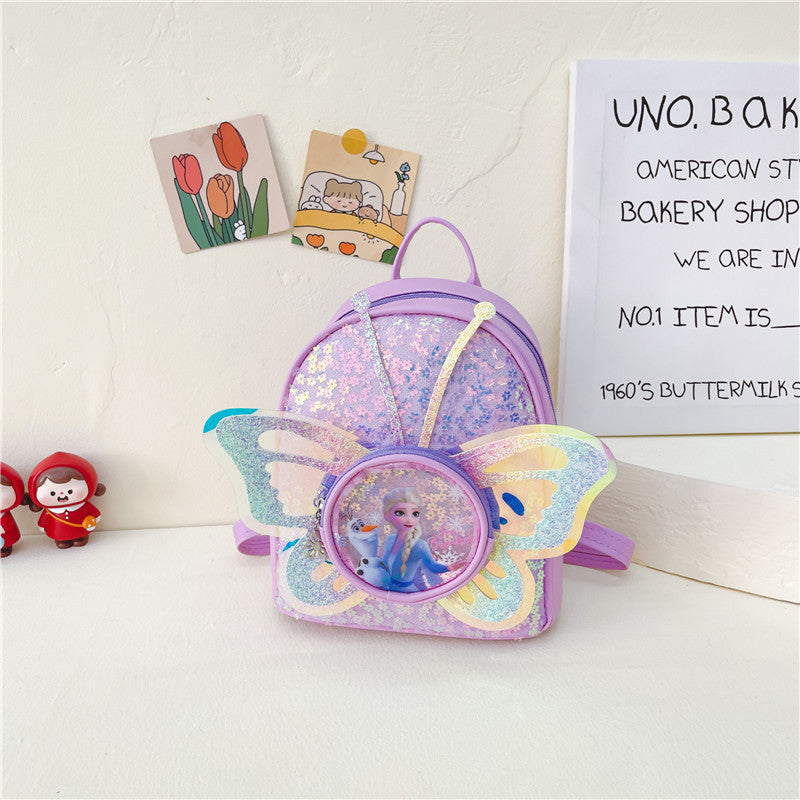 Trendy Princess Sequin Backpack for Kids