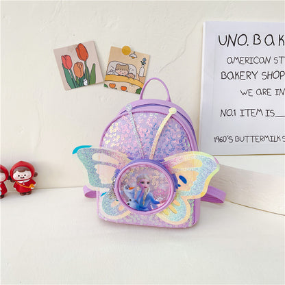 Trendy Princess Sequin Backpack for Kids