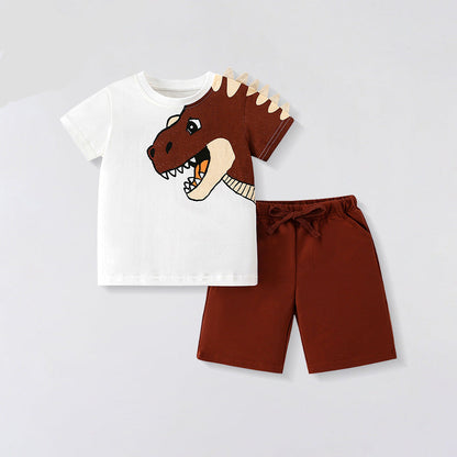 Summer Boys' Cute Sports T-Shirt and Shorts Set
