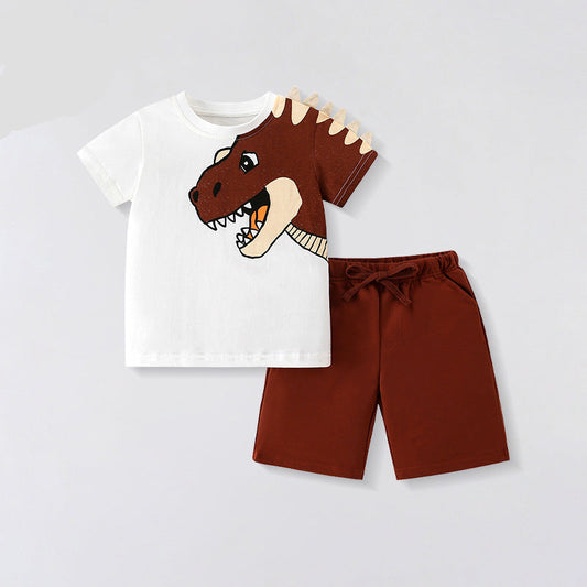 Summer Boys' Cute Sports T-Shirt and Shorts Set