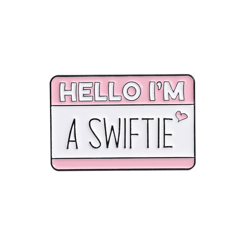 Trendy Letter Enamel Pin A SWIFTIE Badge