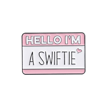 Trendy Letter Enamel Pin A SWIFTIE Badge