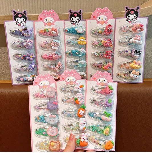 Cute Cartoon Sandbag Hair Clips for Kids