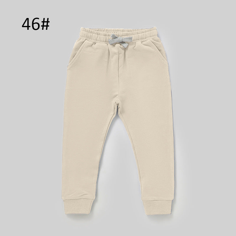 Children's Solid Color Casual Pants Comfortable All-Season Style