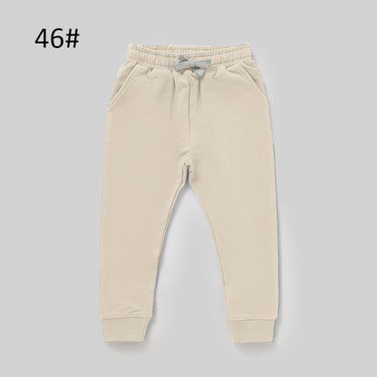 Children's Solid Color Casual Pants Comfortable All-Season Style