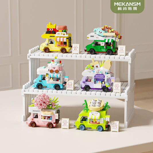 Food Truck Building Blocks Toy Set for Kids
