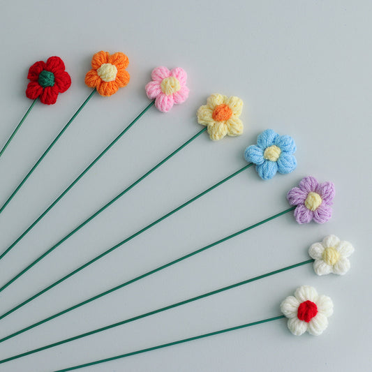 Handcrafted Puffed Flower Bouquet Made of Milk Cotton