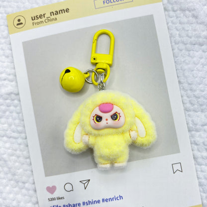 Cute Plush Bunny Keychain Bag Charm - DIY Accessory