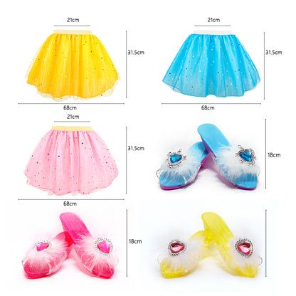 Princess Dress Up Set with Crown for Kids