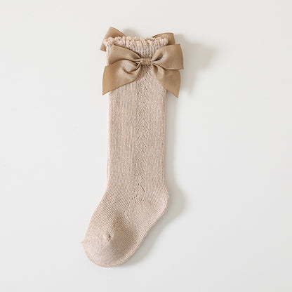 Princess Butterfly Bow Mid-Calf Socks for Girls