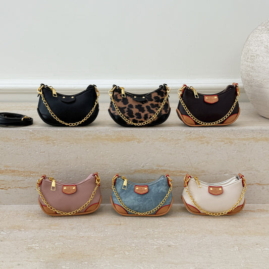 Mini Fashion Leopard Print Kids Handbag Trendy Casual Crossbody Bag