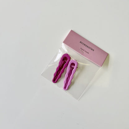 Colorful Wave Pattern Hair Clips Set for Kids