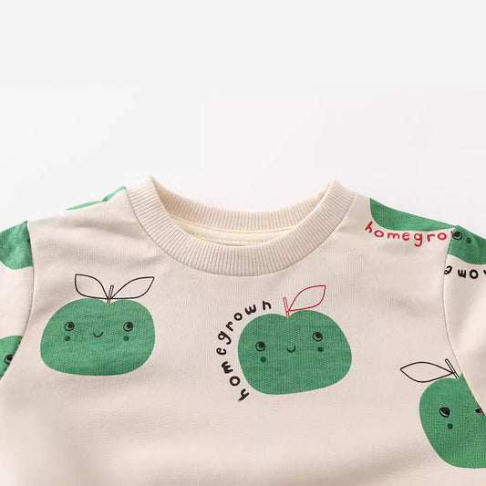 Girls' Cartoon Print Cotton Sweatshirt