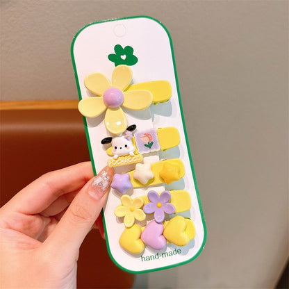 Cute Cartoon Dopamine Hair Clips for Girls - Princess Series Hair Accessories
