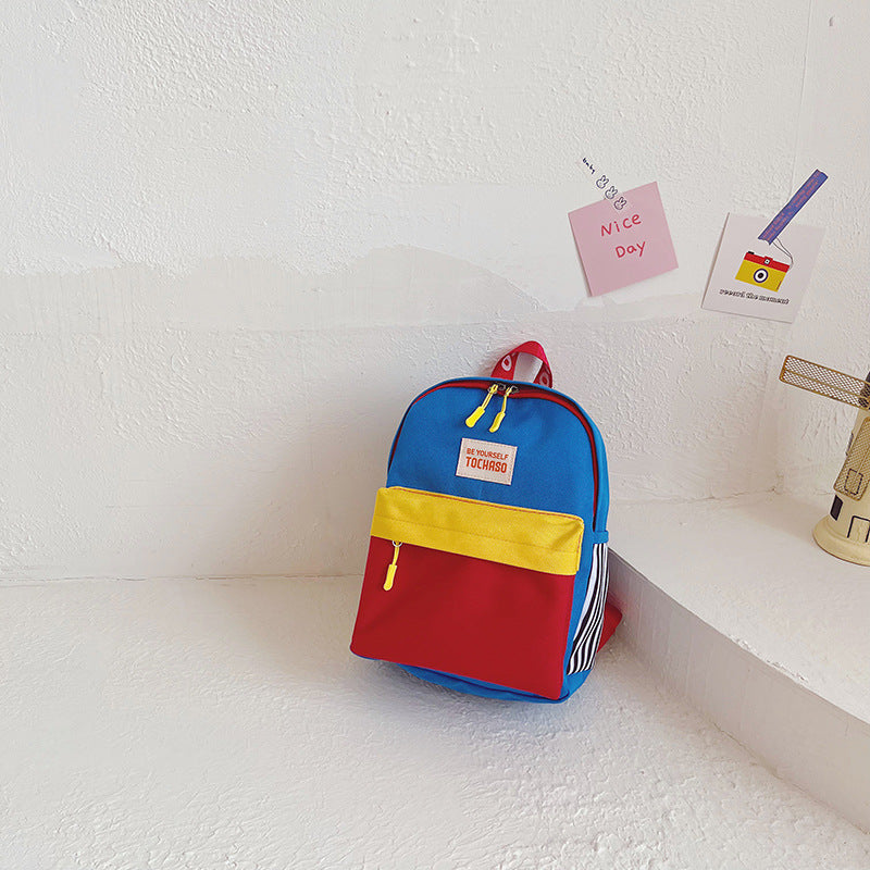 Kids' Colorful Canvas Backpack Lightweight School Bag