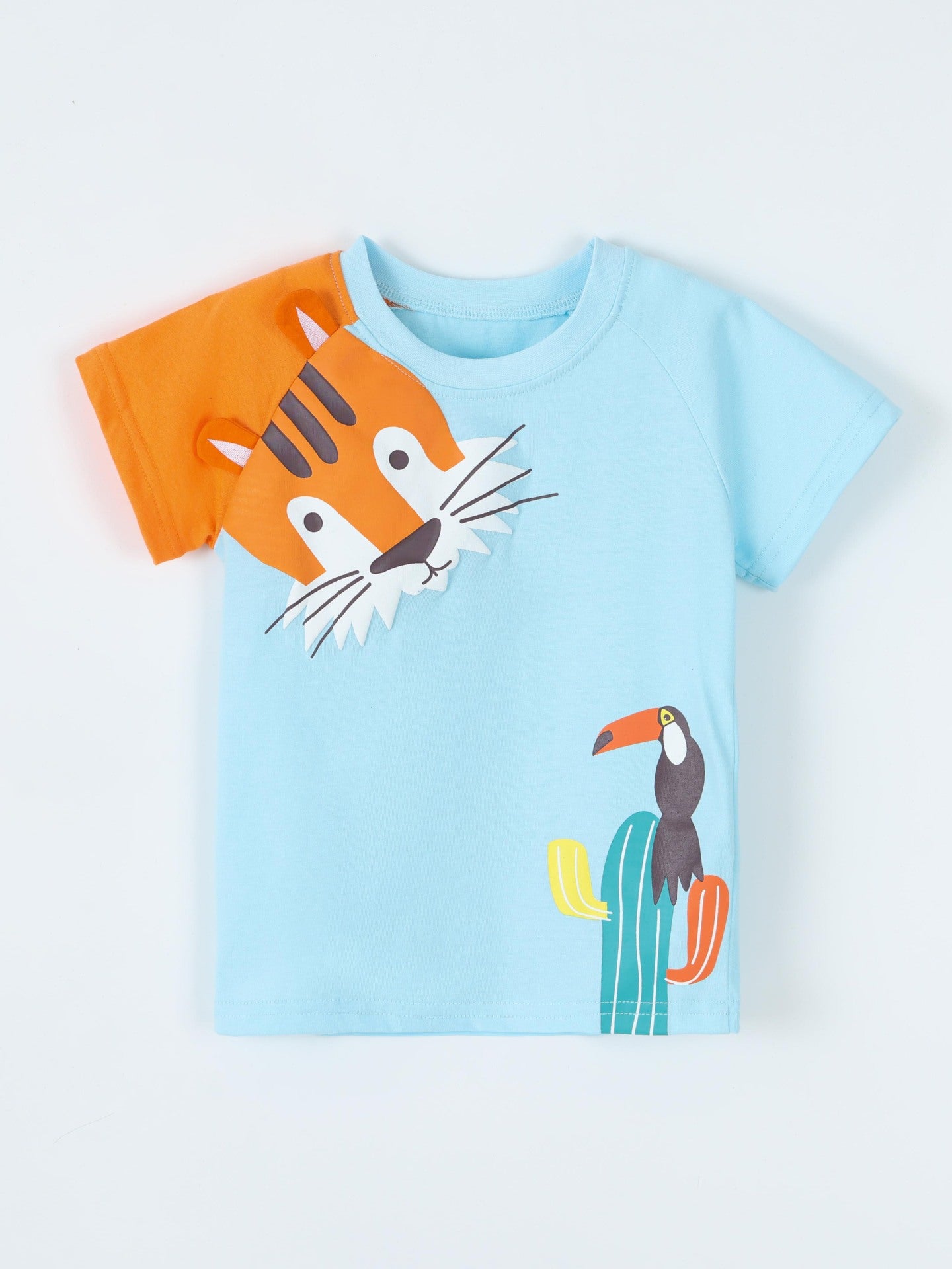 Cartoon Print Cotton T-Shirt for Boys - Casual Summer Top