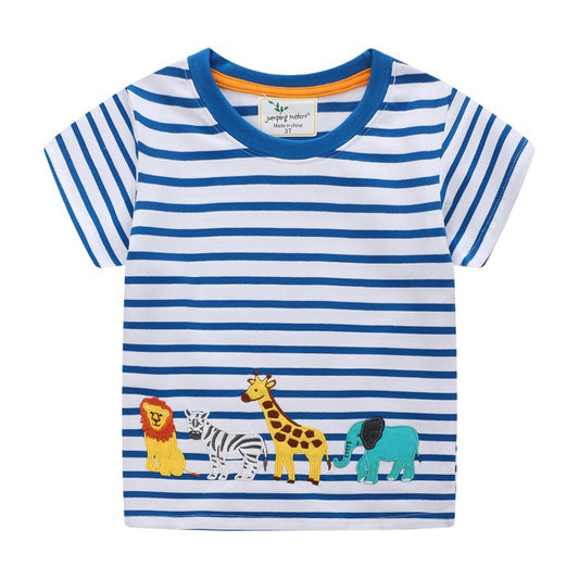 Kids Cartoon T-Shirt Breathable Cotton Short Sleeve Top