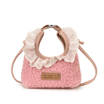 Trendy Solid Color Lace Toddler Handbag